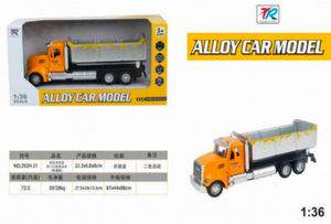 Modellino di camion ribaltabile in lega Tz, scala 1:36, veicolo da costruzione pesante a 4 ruote, giocattolo per bambini dai 3 anni in su - Product Image 3