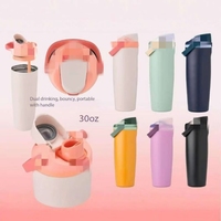 Gobelet isotherme personnalisé de 40 oz en acier inoxydable 304 avec poignée, tasse de voiture, bouteille d'eau sport à double paroi sous vide