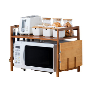 Bamboo <b>Kitchen</b> <b>Storage</b> <b>Rack</b> 3 Tier Countertop Organizer For Spice And Condiment With Multifunctional Design - Product Image 5