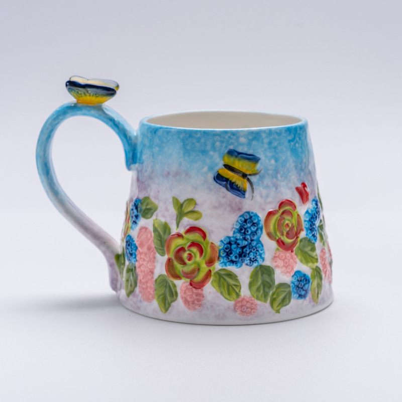 blue Butterfly love flower/mountain peak cup