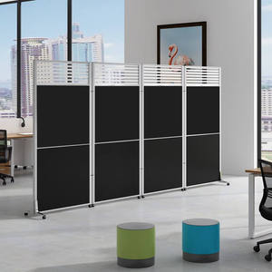 Paravent pliable en aluminium, écran pivotant, insonorisé, séparateur d'espace mobile, séparateurs de pièce portables pour salle à manger, entrepôt - Product Image 6