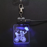 Lampes de poche personnalisées créatives portables rechargeables par USB Mini porte-clés lumière LED