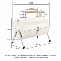 Barbecue portable pliable au charbon de bois OEM ODM, design coupe-vent, léger, en fonte, démontable, avec compartiments indépendants pour le charbon