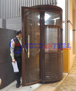 Moderno Design rotondo cabina di sicurezza stile industriale struttura in acciaio prefabbricato stand per <span class=keywords><strong>il</strong></span> parcheggio o Hotel ingresso Carport uso - Product Image 2