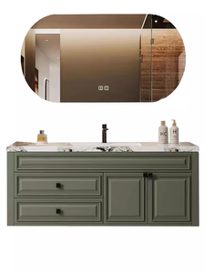 Slate integrated basin bathroom cabinet combination simple <b>light</b> luxury French bathroom cabinet combination - Product Image 5