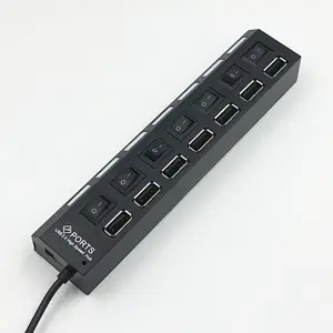 Usb plug hub 5v 2000mA turn on off switch with separated switch New Portable Mini USB 3.0 HUB With Switch Computer