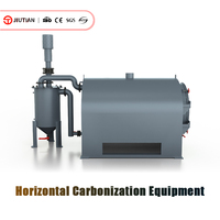 Four de carbonisation horizontal industriel pour la production de biochar à partir de coques de noix de coco, four de carbonisation pour le recyclage des déchets biomasse