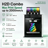 Imprimante 3D multicolore alimentée par l'IA, modèle Bamboo H2D Combo, version mondiale sans verrouillage régional pour les marchés de gros mondiaux