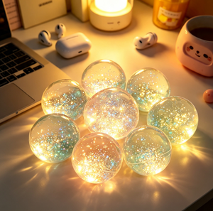 Hot Sale Crystal Glitter Squishy <b>Ball</b> Slow Rising <b>Stress</b> Relief Handmade <b>Ball</b> Breakthrough Fidget Toy - Product Image 1
