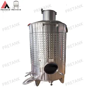 Pretank wine fermenter tank closed top storage fermenter insulated wine fermentation tank for sale