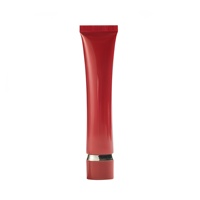 Tubi Ovali Vuoti in Plastica Rossa di Lusso da 30ml con Tappo a Vite Dorato per Detergente Viso, Crema Solare, Primer, BB e CC Cream