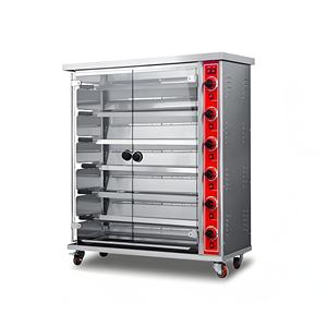 Asador Eléctrico <span class=keywords><strong>de</strong></span> Acero Inoxidable <span class=keywords><strong>de</strong></span> 6 Varillas, Máquina Comercial para Asar <span class=keywords><strong>Pollo</strong></span>, Parrilla Giratoria para Horno <span class=keywords><strong>de</strong></span> Restaurante - Product Image 3