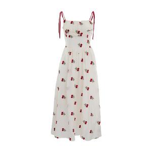French Print Small <strong>Cherry</strong> Suspender Skirt for Women 2024 Summer Gentle Sweet Temperament Waist-controlled Slimming Holiday <strong>Dress</strong> - Product Image 4