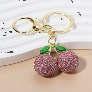Nuovo Creativo Portachiavi 3D con Ciondolo a Forma di Ciliegia con Strass, Accessorio per Borsa da Donna, Regalo - Product Image 4