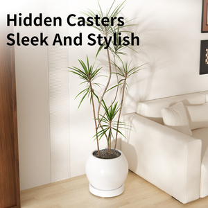 Plateau à <span class=keywords><strong>roulettes</strong></span> pour <span class=keywords><strong>pot</strong></span> de fleurs, soucoupe invisible respirante pour plantes, <span class=keywords><strong>support</strong></span> mobile anti-moisissure pour la décoration de la maison et du jardin - Product Image 6