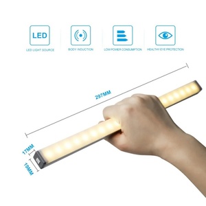 Wholesale LED <b>Motion</b> <b>Sensor</b> <b>Light</b> Bar Portable USB Rechargeable Kitchen Cupboard Wardrobe Closet Stairs Bed Desk <b>Light</b> 21CM - Product Image 2
