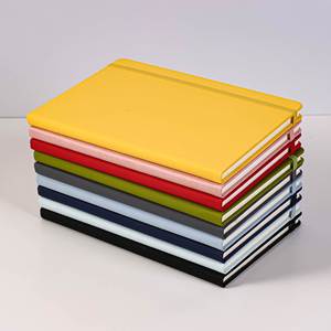 Carnet de notes professionnel en cuir PU spirale A5, couverture rigide, sangle élastique, logo personnalisable, option cadeau, 100 feuilles, haute qualité - Product Image 2