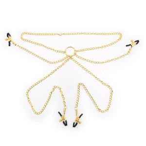 ของเล่นเซ็กซ์เกมสำหรับผู้ใหญ่ที่หนีบหัวนม4ห่วงโซ่ยาวคลิปหนีบหัวนมห่วงโซ่ยาวเกมผู้ใหญ่สำหรับคู่รักของเล่นจีบ - Product Image 2