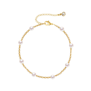 Brazalete Ajustable de Acero Inoxidable Chapado en Oro de 14K con Diseño Geométrico, Cadena de Perlas Delicada y Moderna, Regalo para Fiestas Unisex - Product Image 6