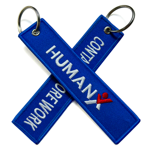 <span class=keywords><strong>Porte</strong></span>-clés tissés personnalisés en gros avec logo pour l'aviation, à broder, avec étiquette de bagage amovible - Product Image 4