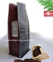 Mattierter, individuell anpassbarer Aluminiumfolien-Verbund-Standbodenbeutel mit flachem Boden und Seitenfalten für VAC-Kaffeebeutel