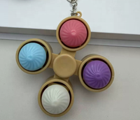 Meilleures ventes : Porte-clés Fidget Spinner lumineux Bao Bun LED, jouet anti-stress à pression pour adultes et enfants, breloque de sac