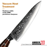Ensemble de couteaux de cuisine en acier Damas VG 10 à 67 couches, 8 pouces, couteau de chef avec manche en G10 de qualité militaire