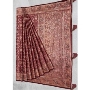 Top Demanded Elegant <b>Satin</b> Silk <b>Saree</b> Soft Texture and Rich Shine Ideal for Wedding Guest and Festive Use Available for Sale - Product Image 1