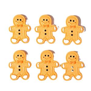 CHENXI Vente en gros de figurines de Noël en résine écologiques peintes à la main, art simple et mignon de bonbons en forme d'homme en pain d'épices - Product Image 2