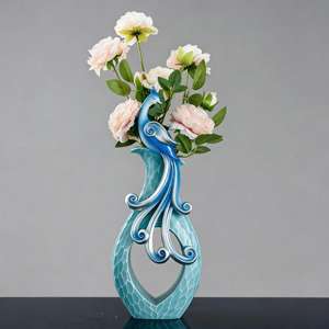 Vaso in Resina con Design Minimalista Nordico a Forma di Pavone |   Decorazione Artigianale in Stile Antico Egiziano per Tavolo da Soggiorno |   San Valentino - Product Image 4