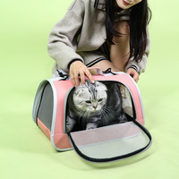 Sac de transport pliable pour chat et lapin en tissu Oxford, confortable, respirant, portable, à porter à l'épaule ou à la main, directement de l'usine