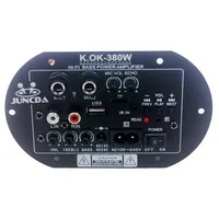KOK-380 AC220V 12v 24v הדיגיטלי BT מגבר לוח סאב כפול מיקרופון קריוקי מגברי רכב בית amplificador מגבר
