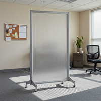 Paravent de bureau pliable en aluminium avec roulettes, panneau en mélamine, séparateur de pièce pour poste de travail, taille personnalisée disponible