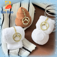 Porte-clés en peluche en forme de rouleau de papier toilette réaliste, fabrication en usine, coton PP, super doux, en stock