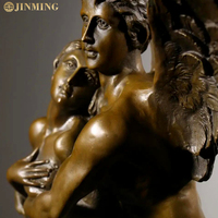 Ornements de statue de déesse en bronze et métal moderne, artisanat féminin en laiton coulé à la cire perdue, art personnalisé décoratif
