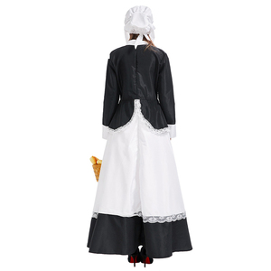 NUEVO Disfraz de Carnaval de Halloween para Mujer, Disfraz de <span class=keywords><strong>La</strong></span> <span class=keywords><strong>Pequeña</strong></span> Casa de <span class=keywords><strong>la</strong></span> Pradera, Traje de Pionera Americana, Disfraz de Peregrina, Disfraz de Fiesta de Disfraces - Product Image 3