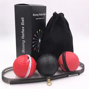 Boxing Reflex Ball Headband Set Punching Ball On String Eye Coordination Speed Reaction Set