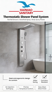 <span class=keywords><strong>Colonne</strong></span> <span class=keywords><strong>de</strong></span> <span class=keywords><strong>douche</strong></span> <span class=keywords><strong>de</strong></span> luxe en acier inoxydable noir brossé avec LED, mitigeur <span class=keywords><strong>de</strong></span> baignoire, douchette à main et panneau <span class=keywords><strong>de</strong></span> <span class=keywords><strong>douche</strong></span> en céramique douce - Product Image 4