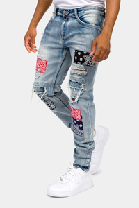 Vendita all'ingrosso <span class=keywords><strong>Jeans</strong></span> <span class=keywords><strong>Jeans</strong></span> stile Street Custom <span class=keywords><strong>uomo</strong></span> a <span class=keywords><strong>vita</strong></span> <span class=keywords><strong>bassa</strong></span> elasticizzati <span class=keywords><strong>Slim</strong></span> Fit strappati <span class=keywords><strong>Jeans</strong></span> pantaloni di alta qualità - Product Image 2