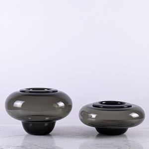 Jarrón de vidrio de estilo creativo con diseño de calabaza, decoración simple para sala de estar, modelo de decoración para habitación, dispositivo para arreglos florales hidropónicos. - Product Image 2