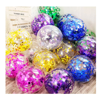 Ballons à confettis or argent blanc jaune ballons confettis multicolores en latex pour la décoration