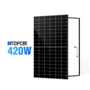 ソーラー関連製品EU市場向けブラックフレーム付きTopconソーラーパネル420w