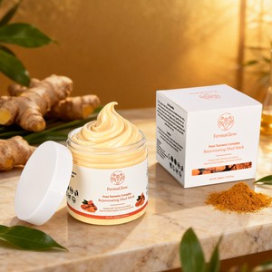 Mascarilla Facial de Arcilla de Cúrcuma Fermentada, Iluminadora, Limpiadora Profunda, Desintoxicante de Poros, Antioxidante, Renovadora de la Piel Opaca, Rejuvenecedora - Product Image 2