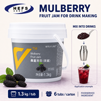 Confiture de fruits 1,3 kg x 6 cartons, 10 saveurs, entrepôts locaux US MY RU, livraison rapide pour les boulangeries et les marques de boissons