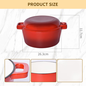 Poê<span class=keywords><strong>le</strong></span> à cocotte en fonte émaillée rouge-<span class=keywords><strong>Boulanger</strong></span> et rôtissoire à pain rond 2 en 1 - Product Image 5