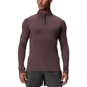 Camiseta Deportiva de Manga Larga de Nailon y Elastano con Estampado Personalizado OEM para Hombre, Camiseta Lisa Cómoda, Camiseta de Punto con Patrón Sólido - Product Image 3