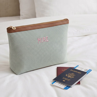 Makeup Cosmetiktasche Eco freundlich bunt Travel große Jacquard Terry pink süß Logo - große Kapazität Zip