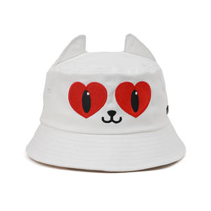 맞춤형 로고 3D 만화 모양의 귀 어부 남여 공용 순면 자수 인쇄 캐주얼 낚시 양산 모자 - Product Image 4