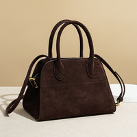 Sac fourre-tout de travail en cuir suédé de luxe silencieux, design personnalisé, pour ordinateur portable, pour femmes, sac bowling Boston, fournisseur en gros