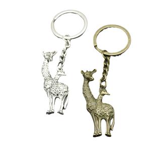 Porte-clés pendentif en alliage en forme de girafe Porte-clés porte-monnaie en métal Vente en gros - Product Image 1
